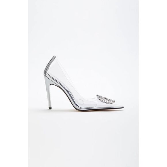 Good American Women's CINDER-F*CKING-RELLA Jeweled Stiletto Pumps Size 9.5 NEW - Picture 4 of 7